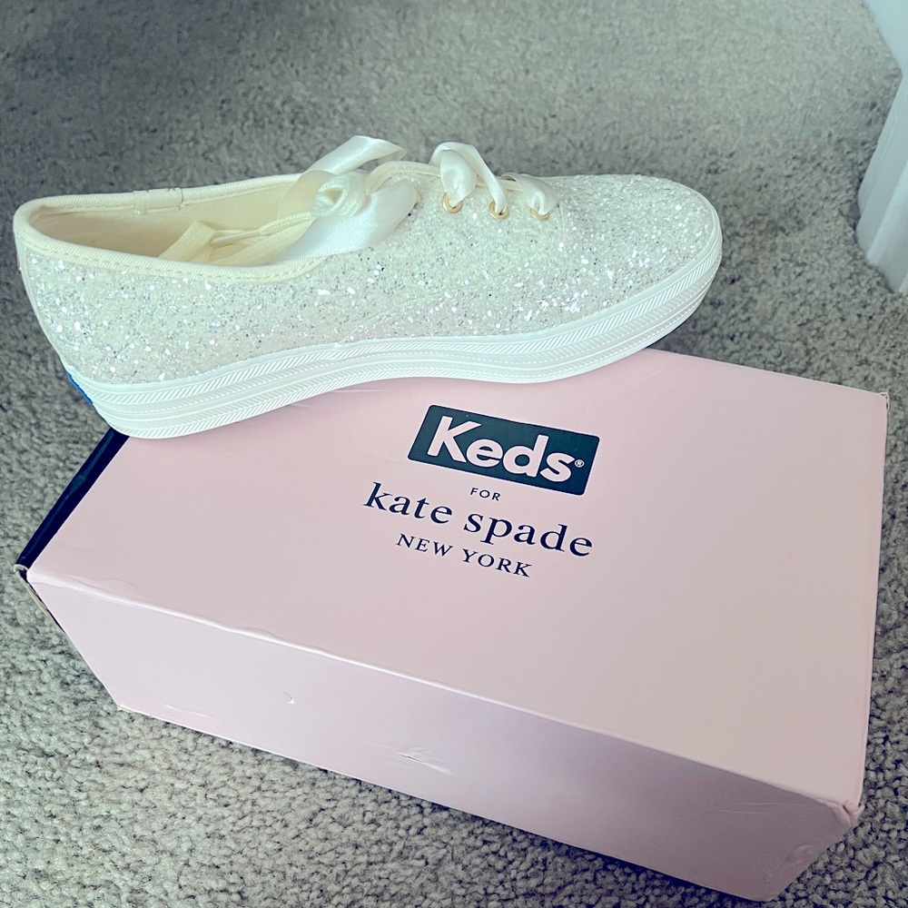 Keds x Kate Spade triple glitter sneakers